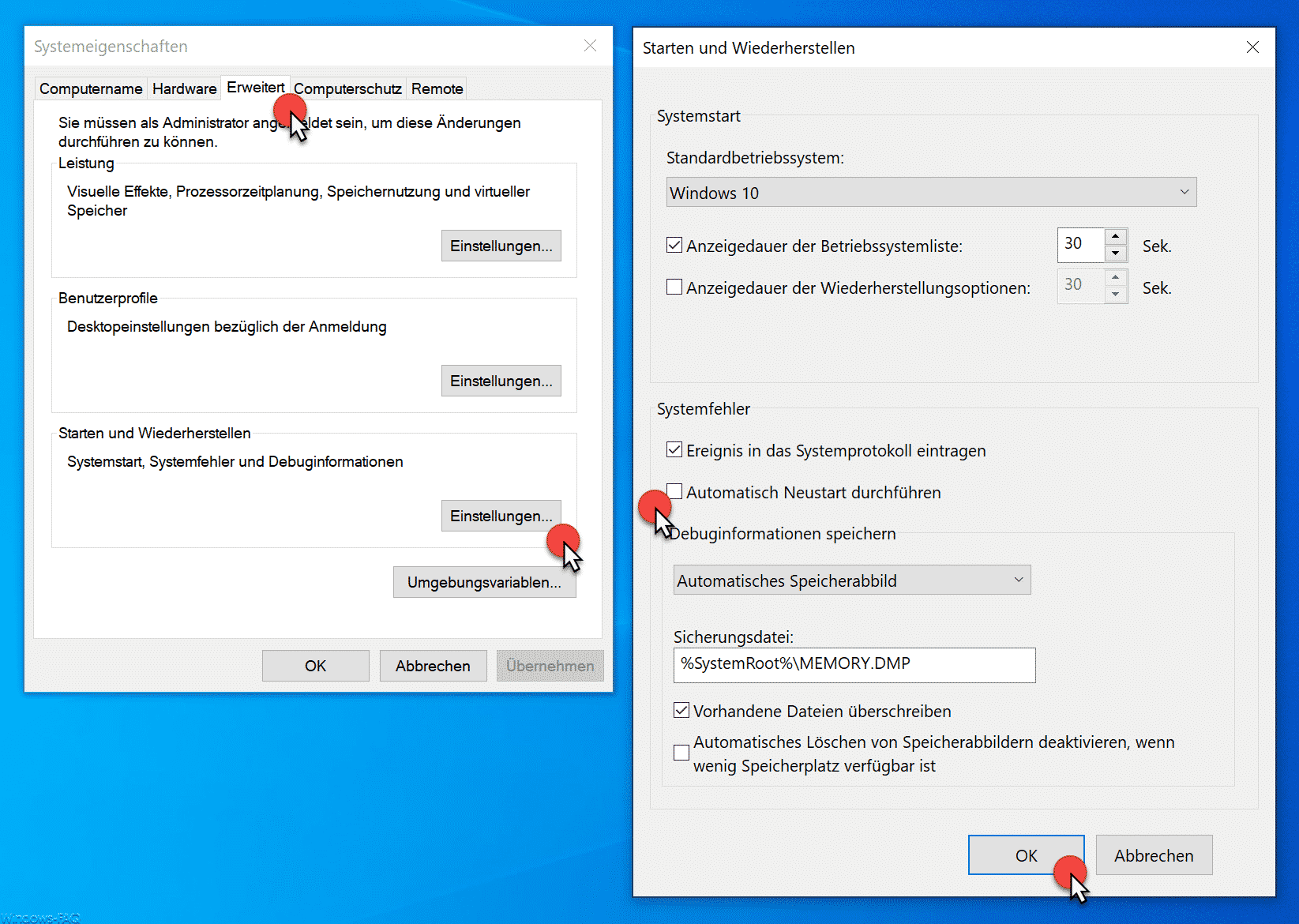 Deaktivieren Sie den automatischen Neustart: Verhindern Sie, dass der Computer automatisch neu startet, um den Bluescreen-Fehler besser untersuchen zu können.
Aktualisieren Sie das BIOS: Überprüfen Sie, ob ein BIOS-Update verfügbar ist und führen Sie es durch, um mögliche Probleme zu beheben.