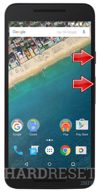 Drücken und Halten Sie die Ein-/Aus-Taste: Starten Sie das Nexus 5X neu, indem Sie die Ein-/Aus-Taste gedrückt halten, bis das Google-Logo auf dem Bildschirm angezeigt wird.
Drücken und Halten Sie die Lautstärketaste nach unten: Halten Sie die Lautstärketaste nach unten gedrückt, sobald das Google-Logo erscheint, um in den Wiederherstellungsmodus zu gelangen.