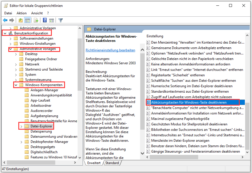 Öffnen Sie den Datei-Explorer. Klicken Sie auf Datei und dann auf Einstellungen ändern.