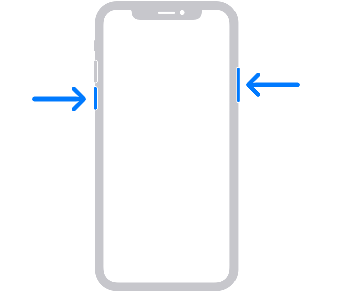 Starten Sie Ihr iPhone neu, indem Sie die Ein- / Aus-Taste gedrückt halten und den Schieberegler zum Ausschalten ziehen.
Warten Sie einige Sekunden und schalten Sie Ihr iPhone erneut ein, indem Sie die Ein- / Aus-Taste gedrückt halten.